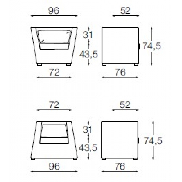 DOUBLE ARMCHAIR
