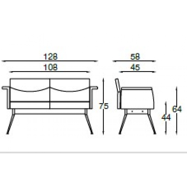 YPSILON 2 SEATER SOFA